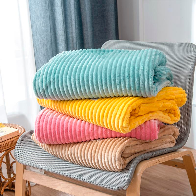 Kit 2 Cobertor Manta Casal Canelado Premium Plush 2,00x1,80