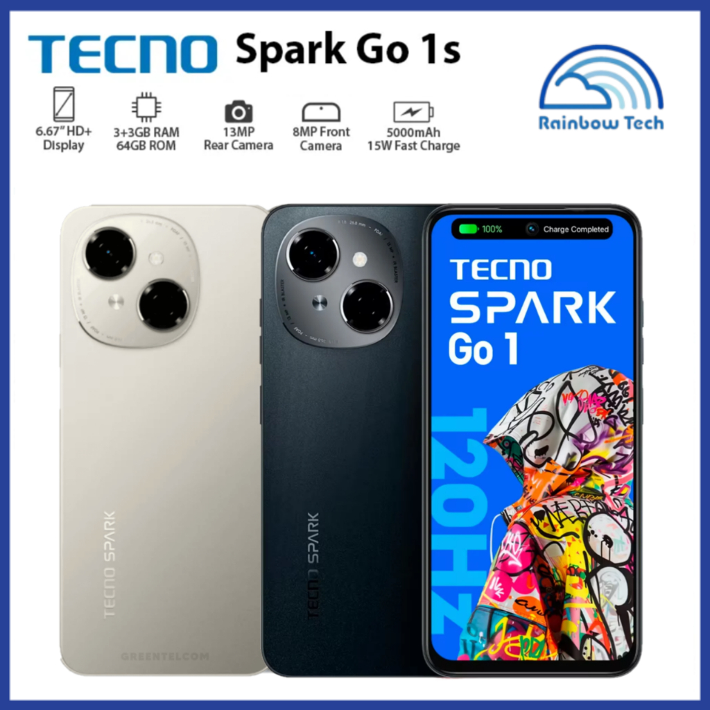 SMARTPHONE TECNO SPARK GO 1S 4G 64GB / 3GB+3GB RAM 6,6' 90HZ