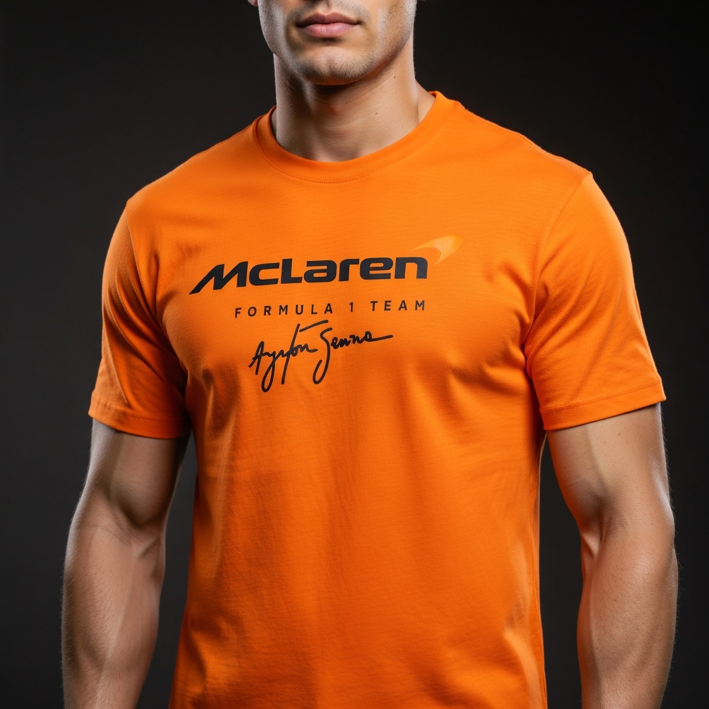 Camisa Camiseta Airton Senna McLaren 100% Algodão Fio 30.1 Malha Premium Importada