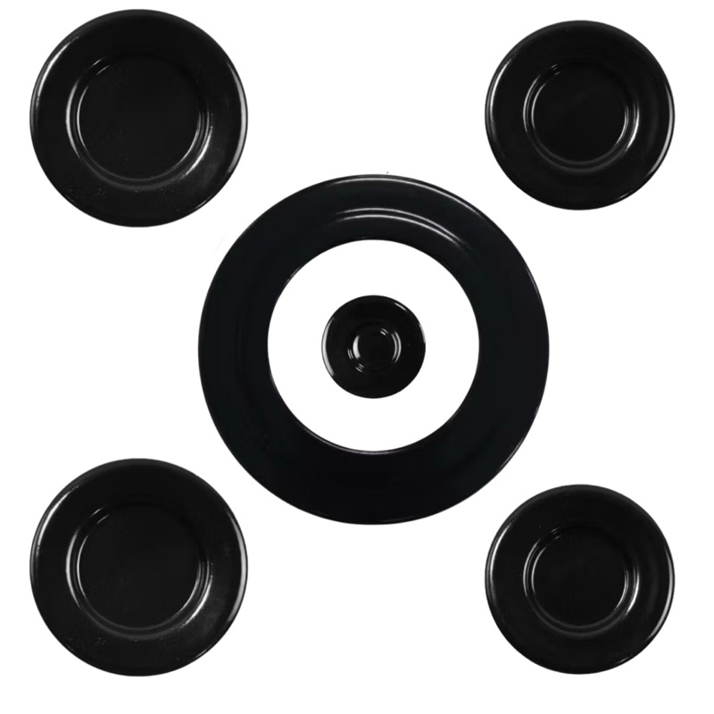 Kit Espalhadores Fogão Mueller G3 MESA DE VIDRO Decorato Vetro 5 Bocas