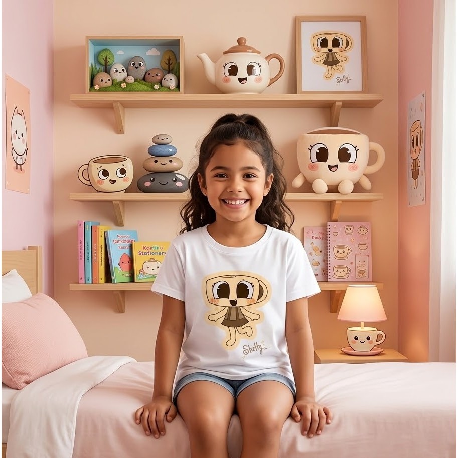 Camiseta Dandy´s World Shelly Camisa Infantil Unissex Camisa Gamer Personagem em Oferta na Shopee