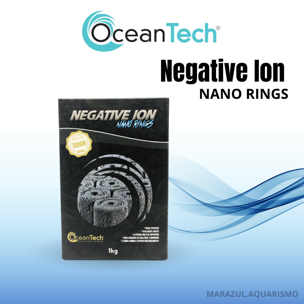 Nano Rings Negative Ion Midia Biologica OceanTech Trata até 3000l 1kg