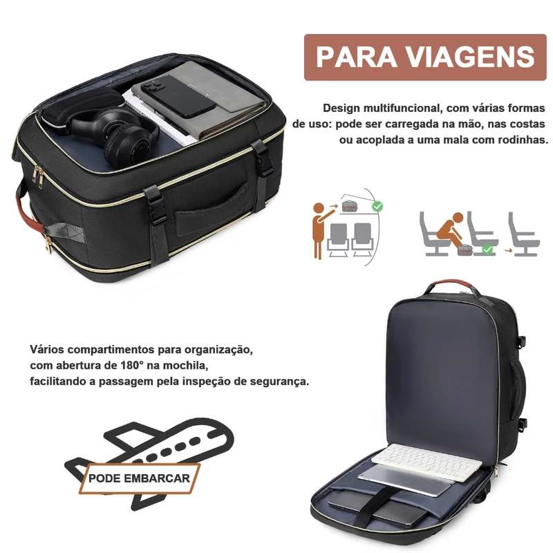 Mochila Executiva Grande Impermeável para Notebook — foto 6