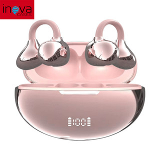 INOVA FreeClip Fone de Ouvido Bluetooth Sem Fio Design em C Digital de Bateria Chamadas N…