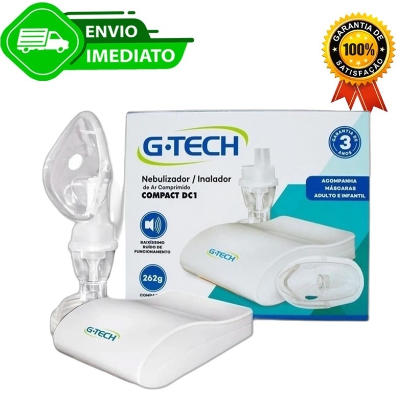 Inalador e Nebulizador Adulto e Infantil Compact DC1 - G-Tech