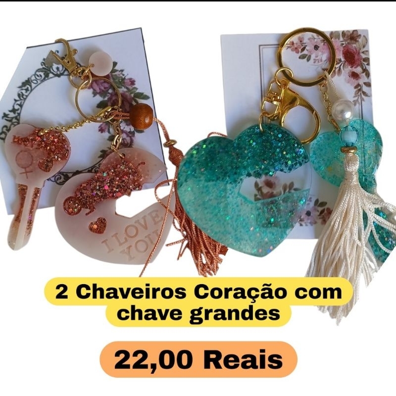 2 Chaveiros!🌟  Artesanais Personalizados Deixe suas chaves muito mais lindas e cheias de estilo