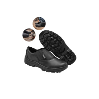 Bota Botina de Couro Masculina de Segurança EPI Confortável Sola de Borracha e Bico PVC Envio Rápido em Oferta na Shopee