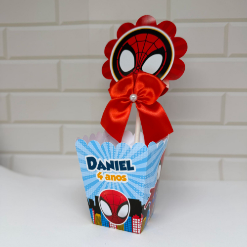 Centro de Mesa Homem Aranha Baby PEGUE E MONTE | Cachepô Personalizado | Lembrancinhas e Decoração