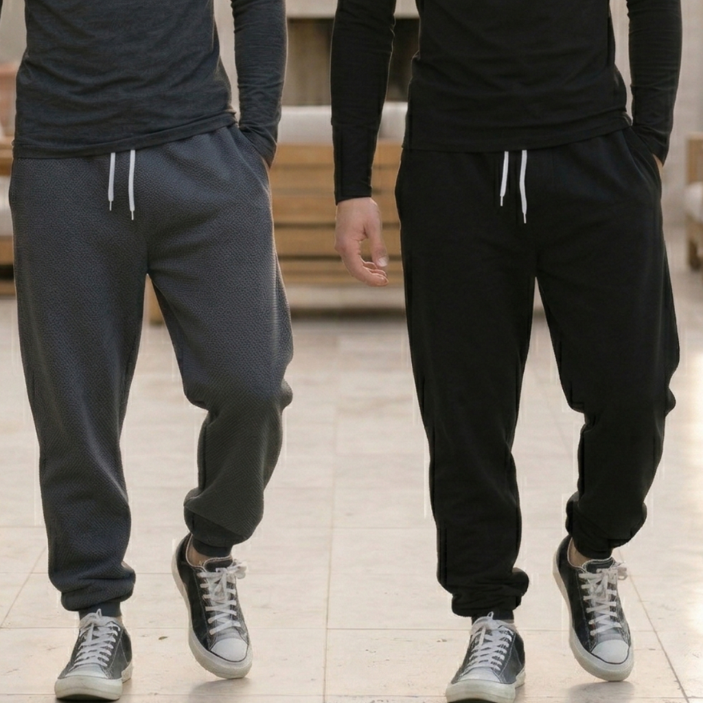 Kit Calças Moletom Masculino Inverno Peluciada Grossa Confortável com Cordão