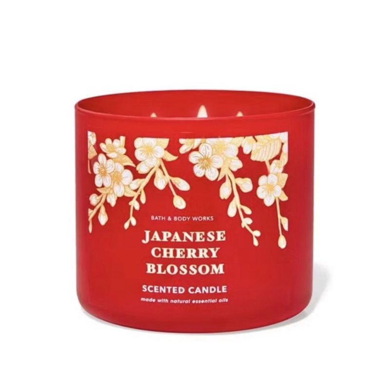 Vela 3 pavios Japanese cherry blossom bath and body works
