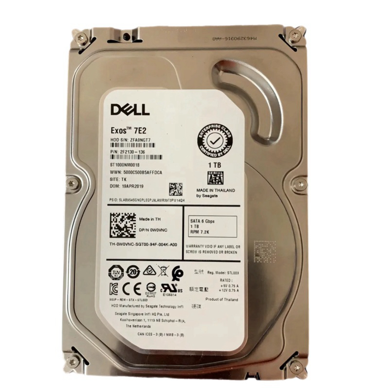 Hd Dell Exos 7e2 1tb St1000nm0018 7.2k Dp/n 0w0vnc