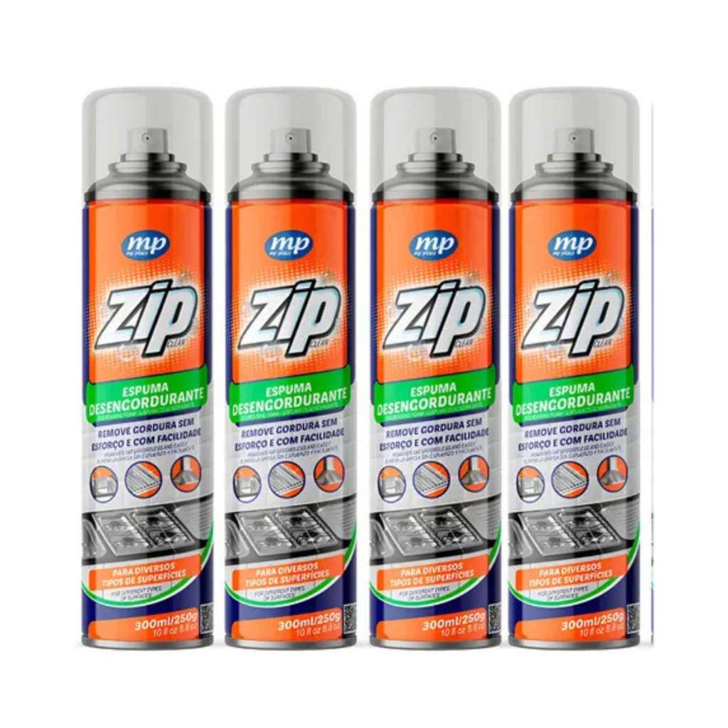Imagem Espuma Desengordurante Limpeza Pesada para Fornos, Fogões 300ml Zip - dissolve Gordura Air Fryer