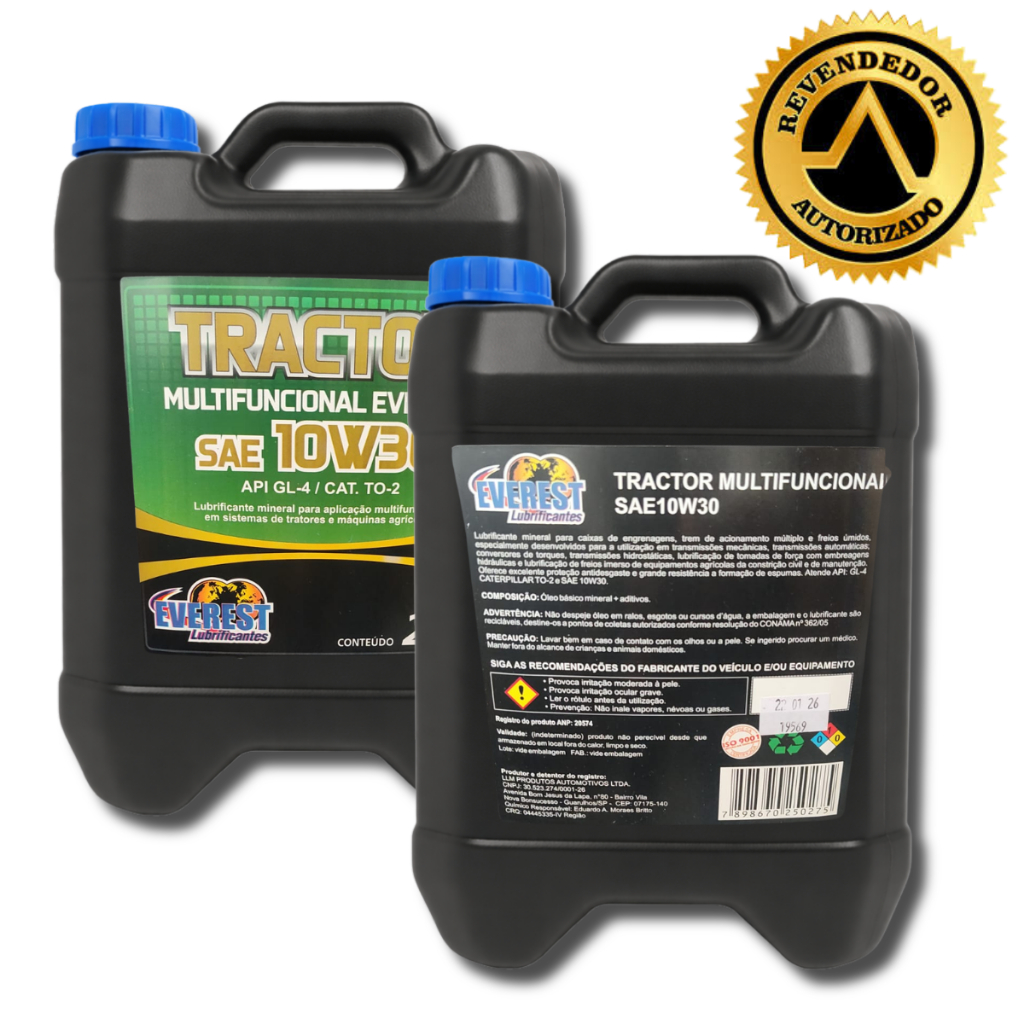 Óleo 10w30 Tractor 20L para Tratores e Máquinas Agrícolas UTTO Transmissão J20C