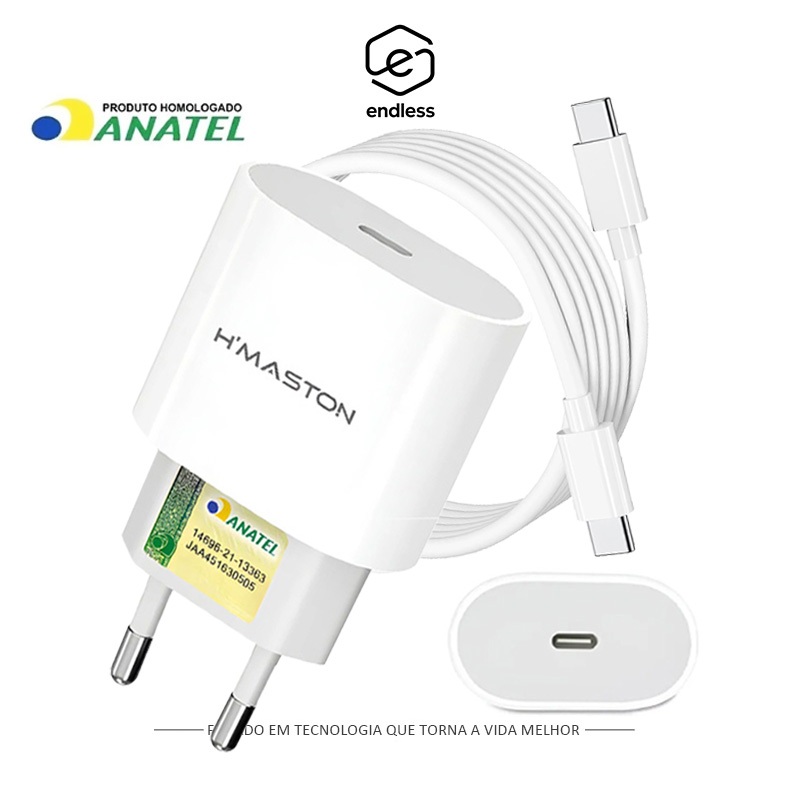 Carregador de Carregamento Turbo 30w Fonte 3A Torre Carregar Celular Tipo-C