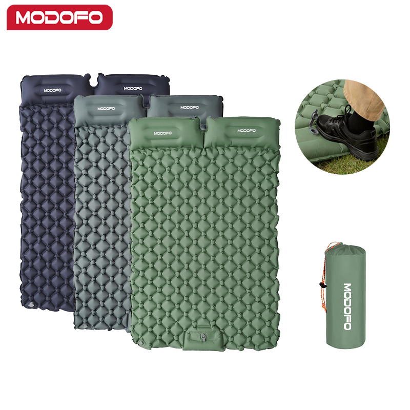 MODOFO Colchão Inflável Automático para Camping Colchão De Acampamento - Solteiro/Casal Conforto Instantâneo