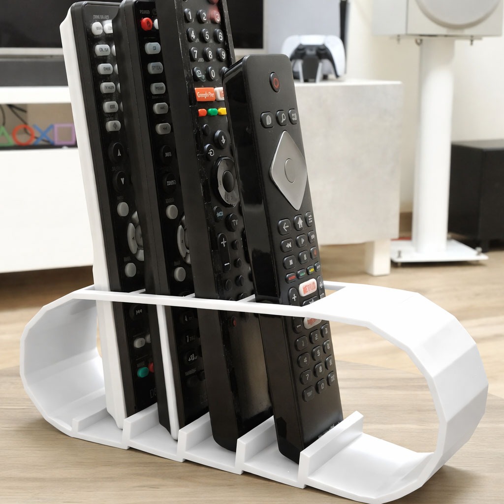 Porta Controle Remoto Decorativo 4 controle | Organizador de Mesa – Ideal para TV e Ar - suporte de controle