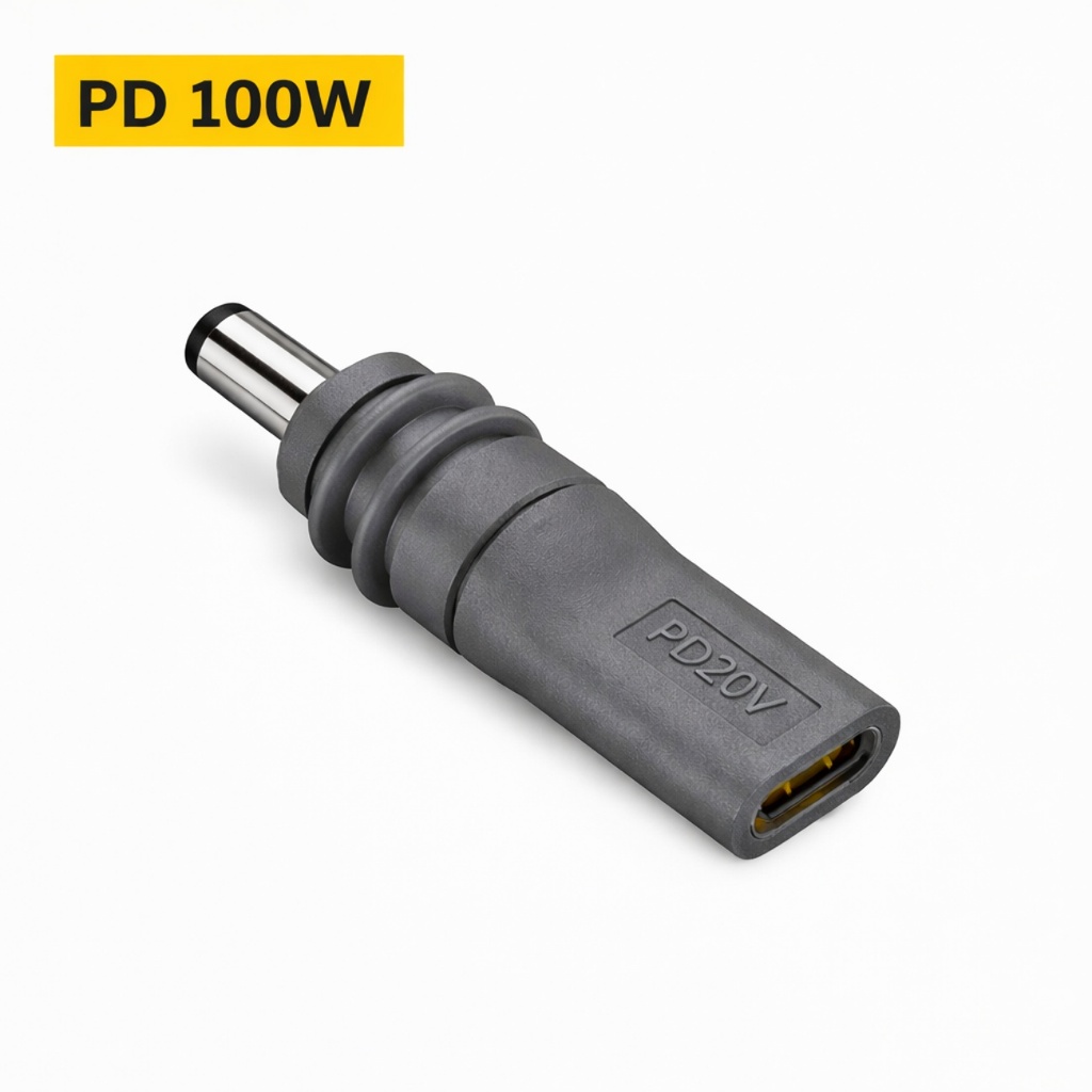 Adaptador Tipo USB-C Para DC Starlink MINI 20v 5A 100 Cinza Conector Plug Conversor Alimentacao Cabo