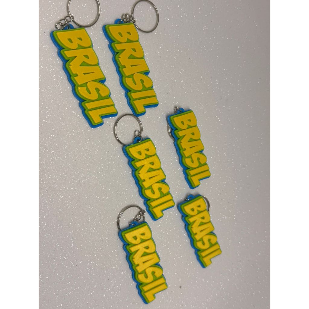 🏆 CHAVEIRO NOME BRASIL PERSONALIZADO – ESTILO COPA DO MUNDO 🏆