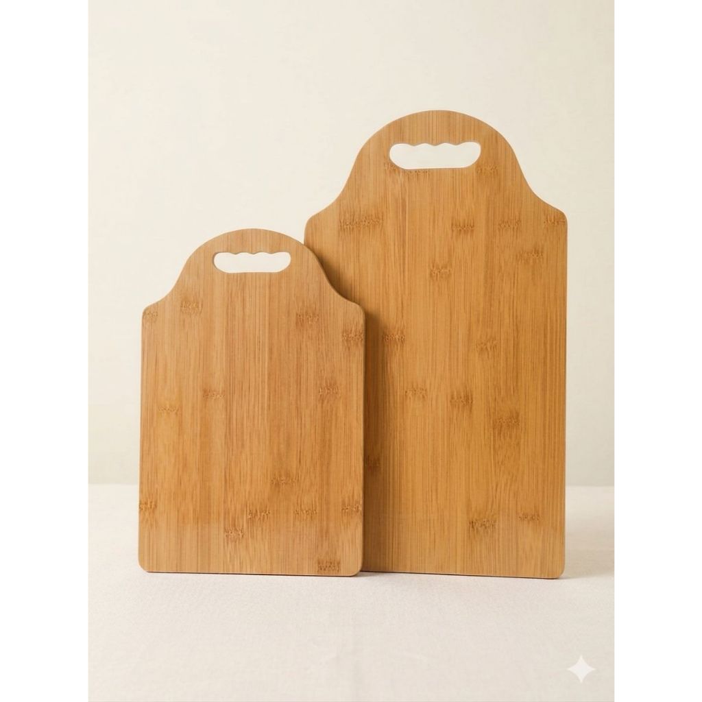 Tábua de Corte Estilo Bambu Dois Tamanhos para Churrasco, Carnes, Tabua de Frios, Legumes e Verduras