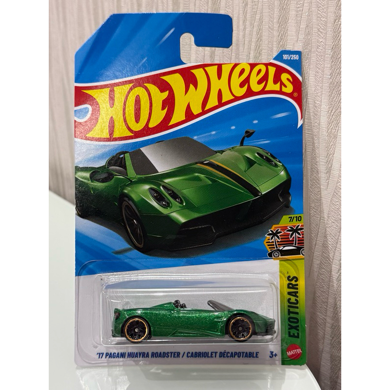 Carrinho Hot Wheels '17 Pagani Huayra Roadster verde - Lote F 2026
