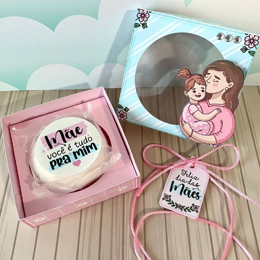 5 Caixa Personalizada Dia das Mães para 1 Sabonetes Natura + adesivo Personalizado mimo