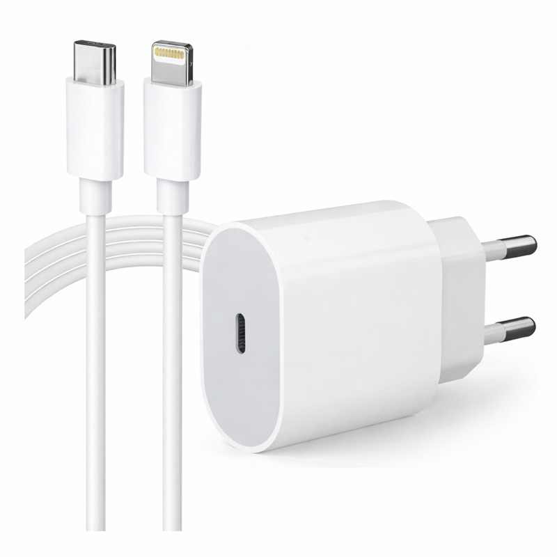 Kit Carregador iPhone Turbo Tipo-C 20W + Cabo Lightining para IPhone Carga rápida