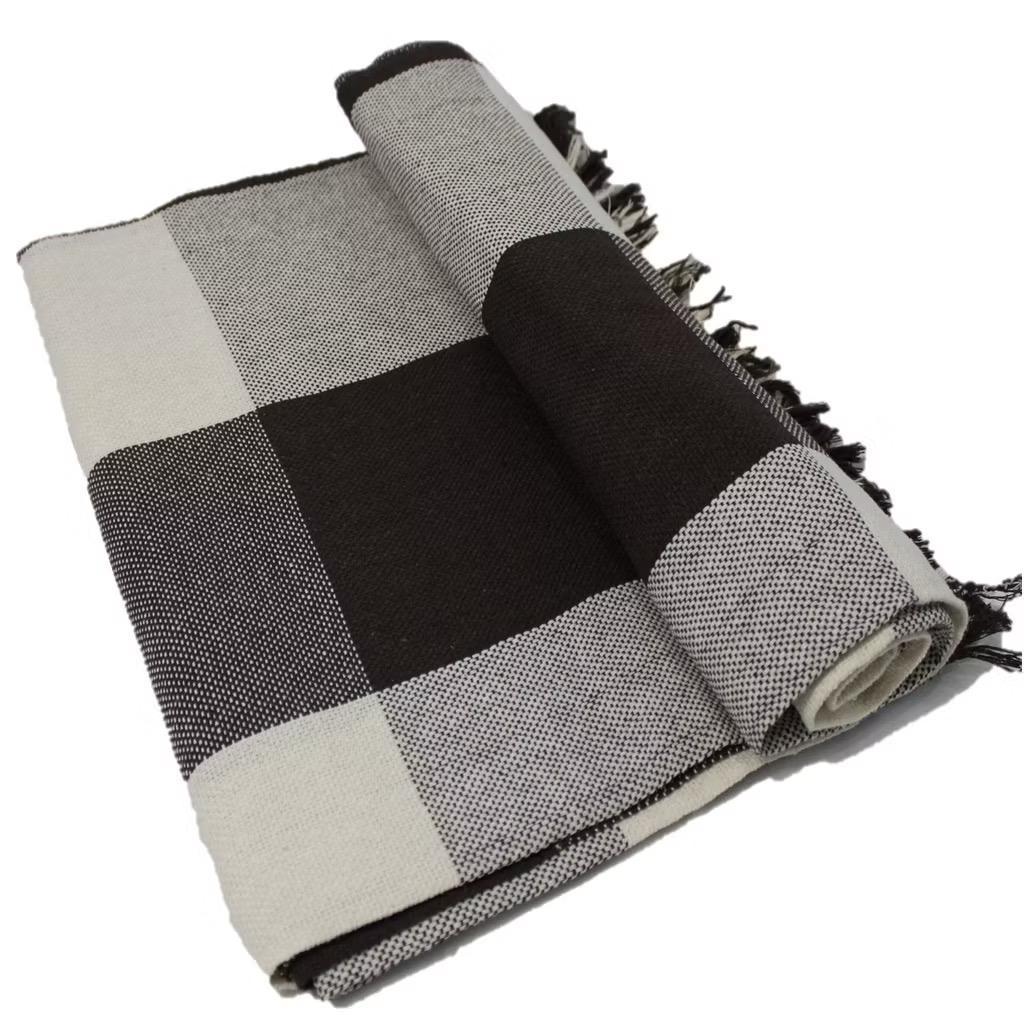 Kit 2 Mantas Decorativas Para Sofá Luxuosa Tamanho 210X120 Tecido 100% Algodão Casa Nova Elegante