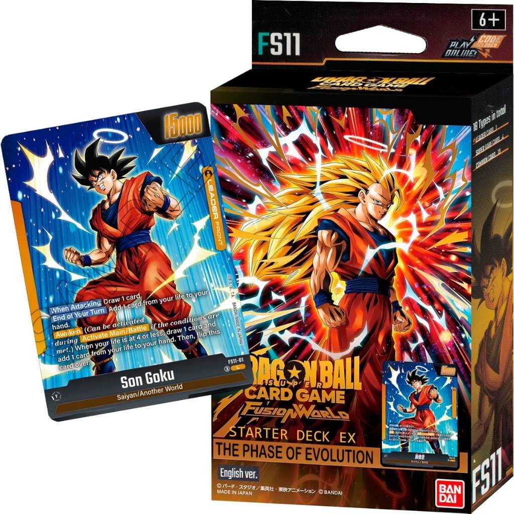 Dragon Ball Super Card Game Starter Deck EX FS11 The Phase Of Evolution Goku Cartas Inglês Bandai