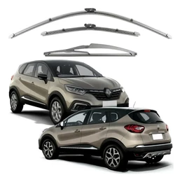 Kit 3 Palheta Limpador Parabrisa Paleta Silicone Renault Captur 2017 A 2023