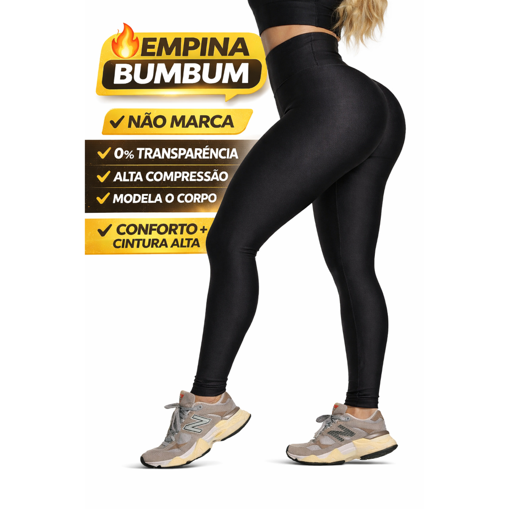 Calça Legging Fitness Feminina Cós Alto – Zero Transparência Suplex Premium Academia