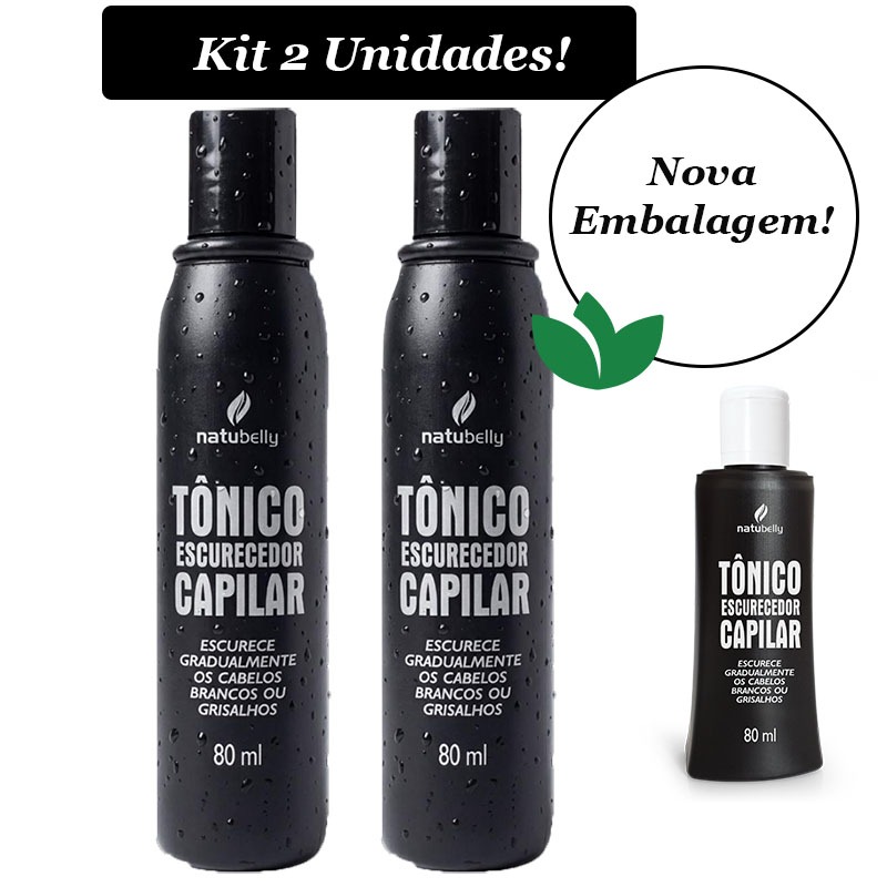 Kit 2 Unidades Tônico Escurecedor Capilar Natubelly em Oferta na Shopee