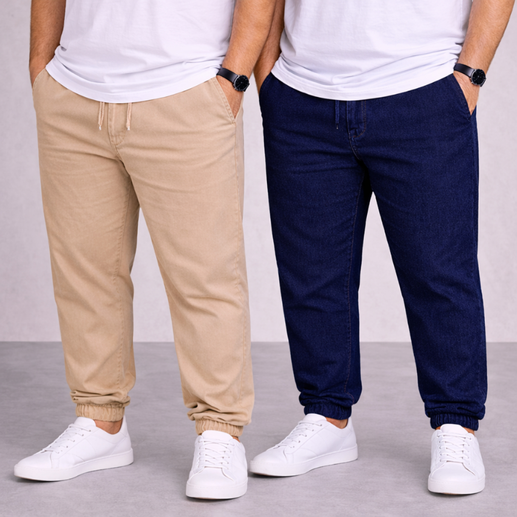 Kit 2 Calça Jogger Masculina Plus Size