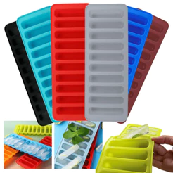 Forma Em Silicone Palito 10 Cavidades Gelo Para Garrafa Flexível Gelatina Chocolate Biscoito Pão