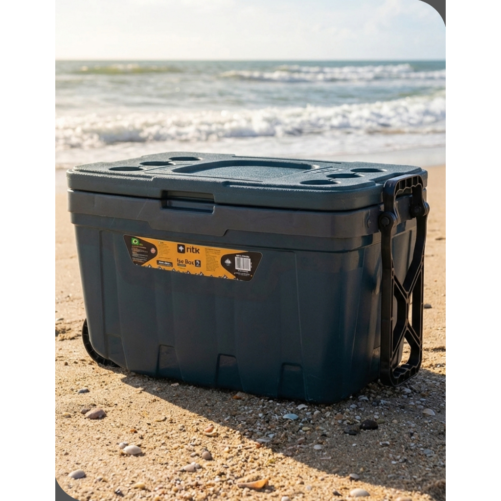 Caixa Térmica 54L Ice Box NTK Azul Petróleo com Rodinhas