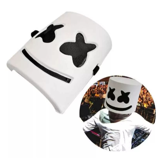 Máscara DJ Marshmello Máscara - XX DJ Marshmello Máscara Cor Branco