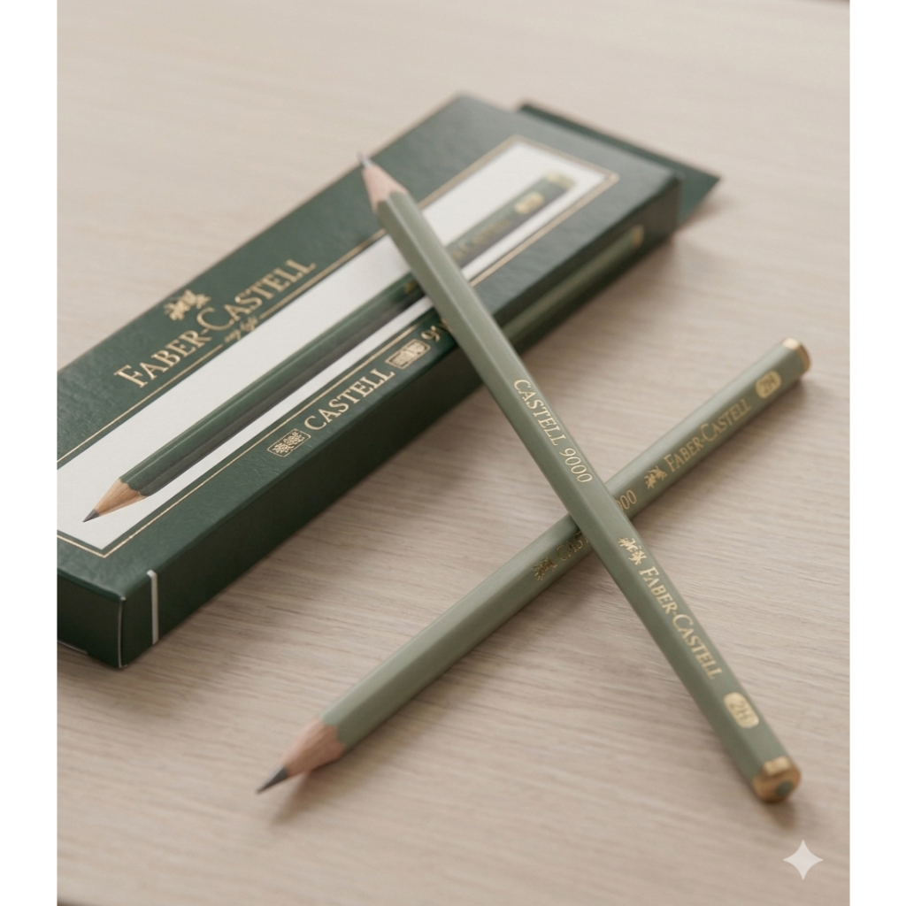 Lápis Artístico Faber-Castell 9000 Graduação 8B Sextavado