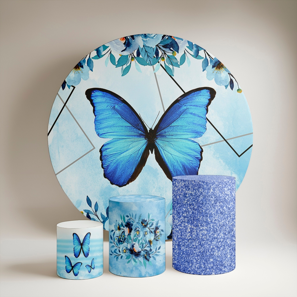 Kit Painel + Trio de Cilindro Tema Borboletas