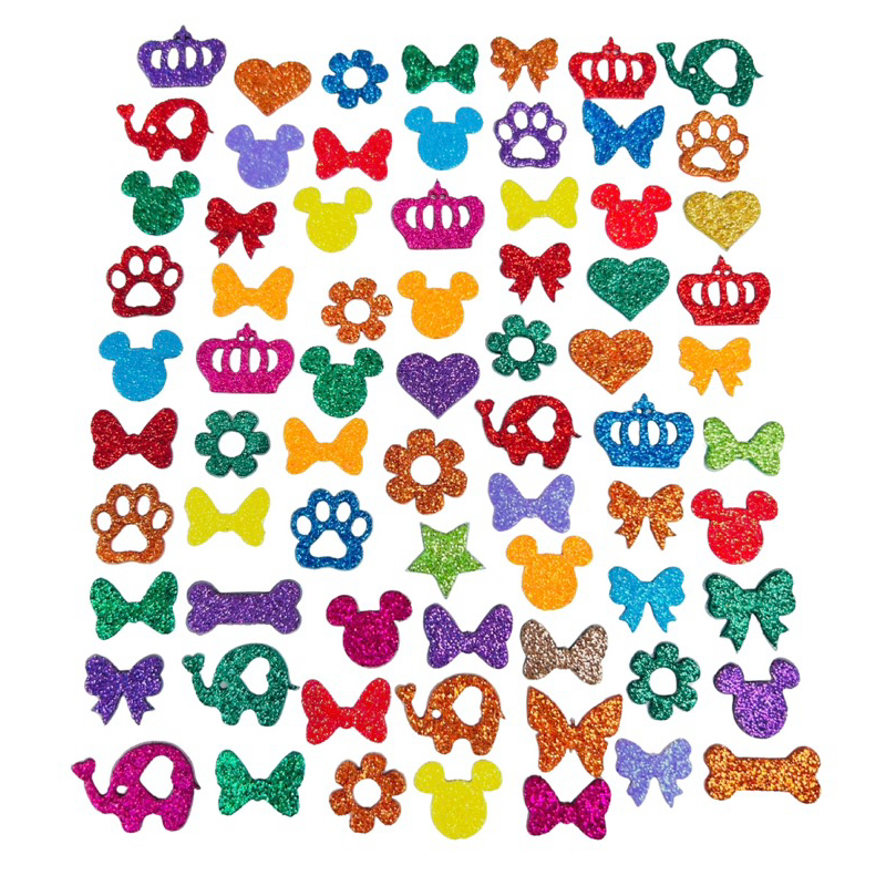 100 Adesivos Pet Lacinho EVA Auto Colante Cães e Gatos Banho e Tosa