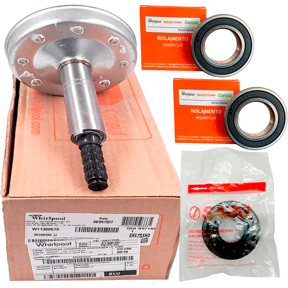 Kit Mecanismo Brastemp Bwc10 Bwg10 Bwl07 Cesto Todo Inox