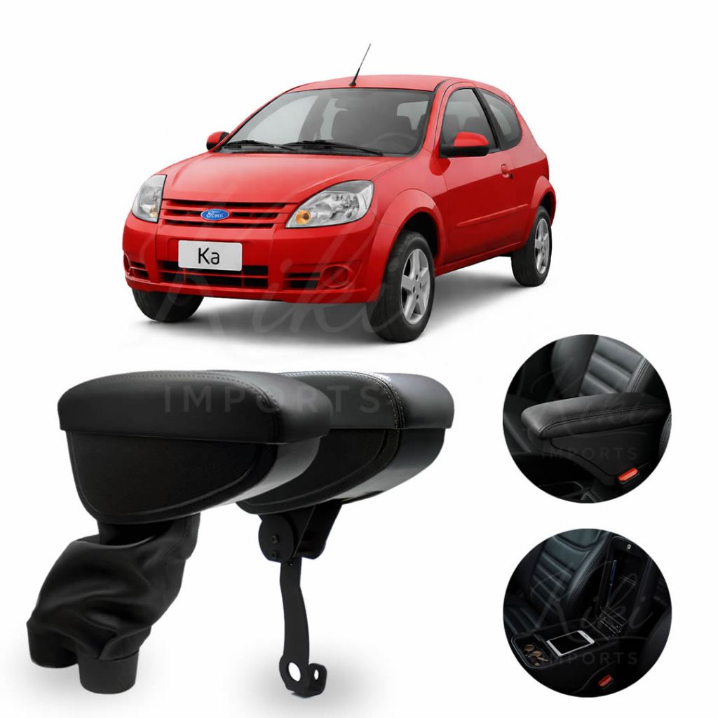 Apoio de Braço Ford Ka 2008 a 2013 Console Central ou Banco Motorista C/ Porta Objetos Premium