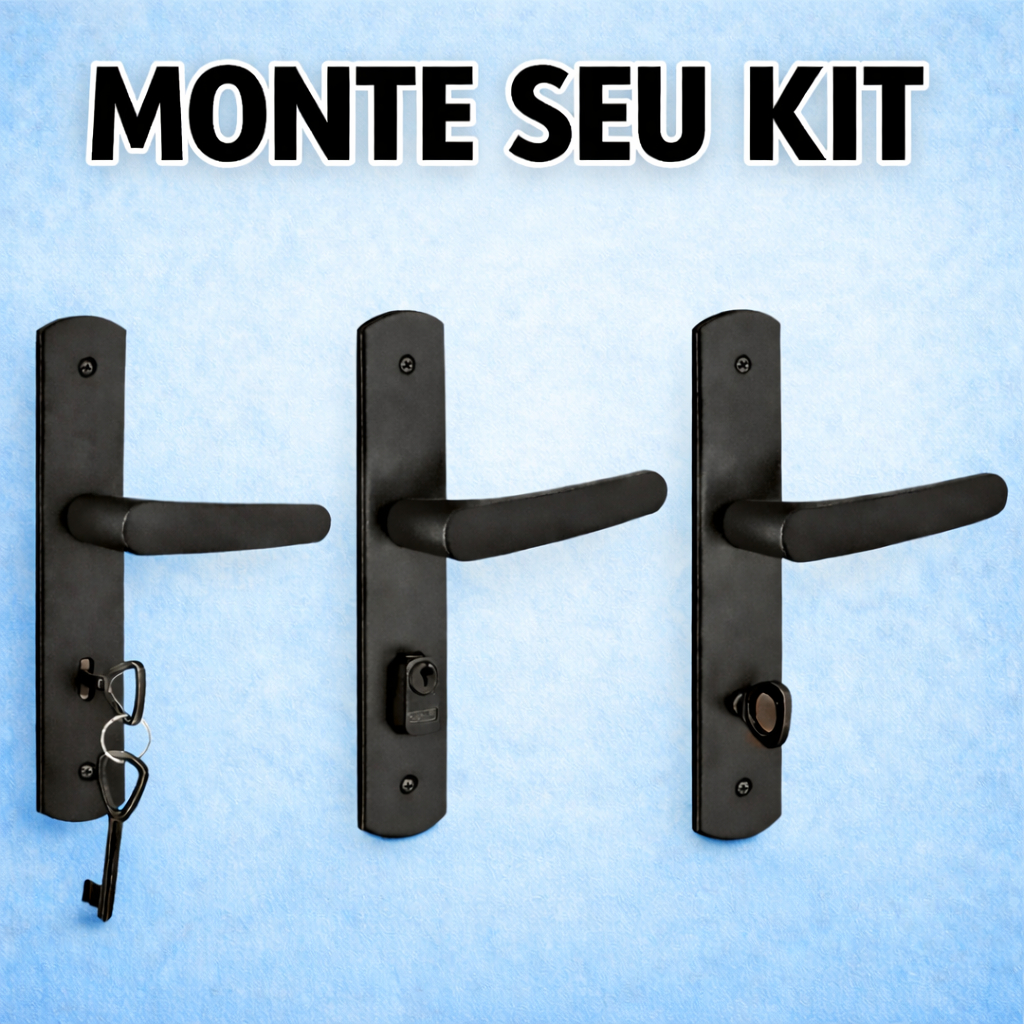 Fechadura Preta Soprano Ipanema para Porta Interna, Externa ou Banheiro – Alta Qualidade