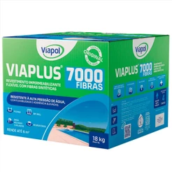 Argamassa Impermeabilizante com Fibras ViaPlus 7000 Cinza 18Kg - Viapol