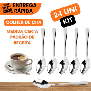 COLHERES DE CHÁ COM 13CM PARA MEXER CHÁ CAFÉ AÇUCAR ADOCANTE  NÃO ENFERRUJA FACIL DE USAR COLHERES