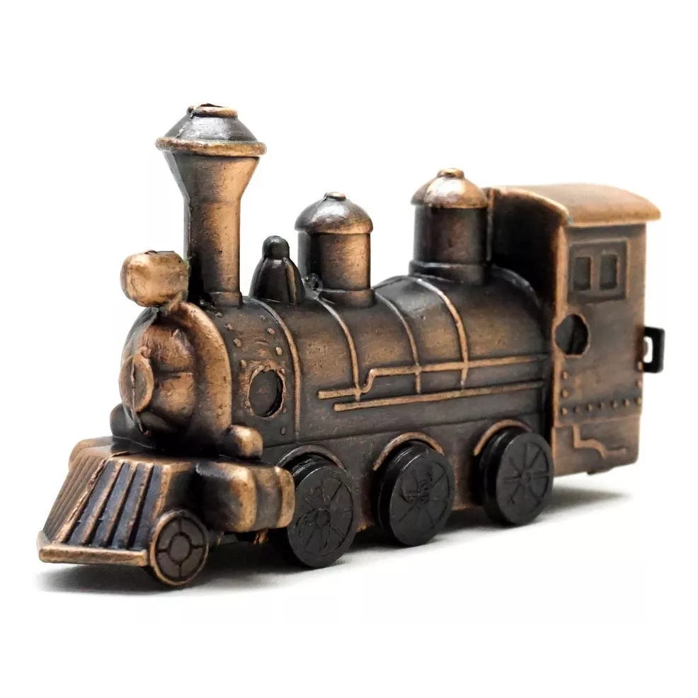 Miniatura De Metal Apontador De Lápis Locomotiva A Vapor