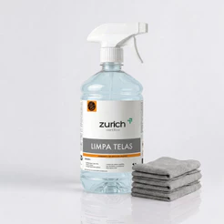 Kit Limpa Telas 1L + 3 flanelas de microfibra com Spray Borrifador para TV, Celular e Monitor