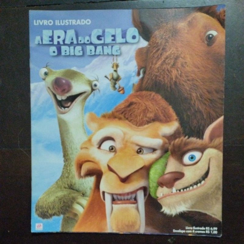 Livro Ilustrado A ERA DO GELO O BIG BANG+ 85 figurinhas