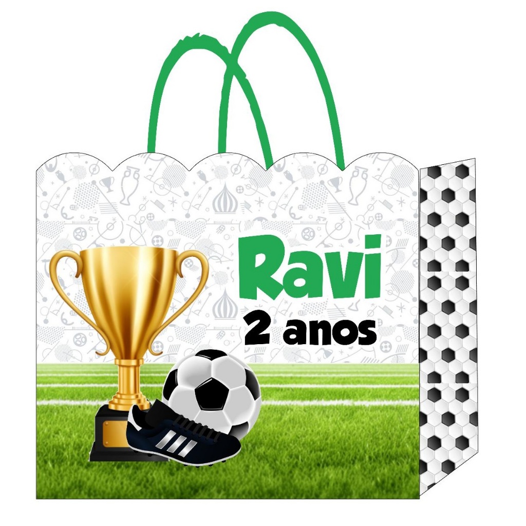 Sacolinha Futebol Personalizada Lembrancinha Festa infantil Aniversario