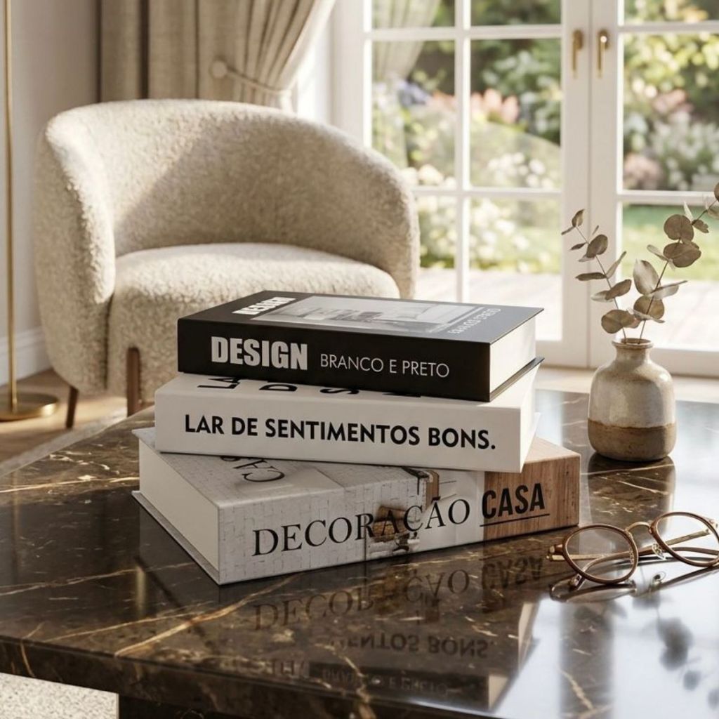 Kit 3 und Caixa Livro Decorativo Porta Objetos Livro Fake