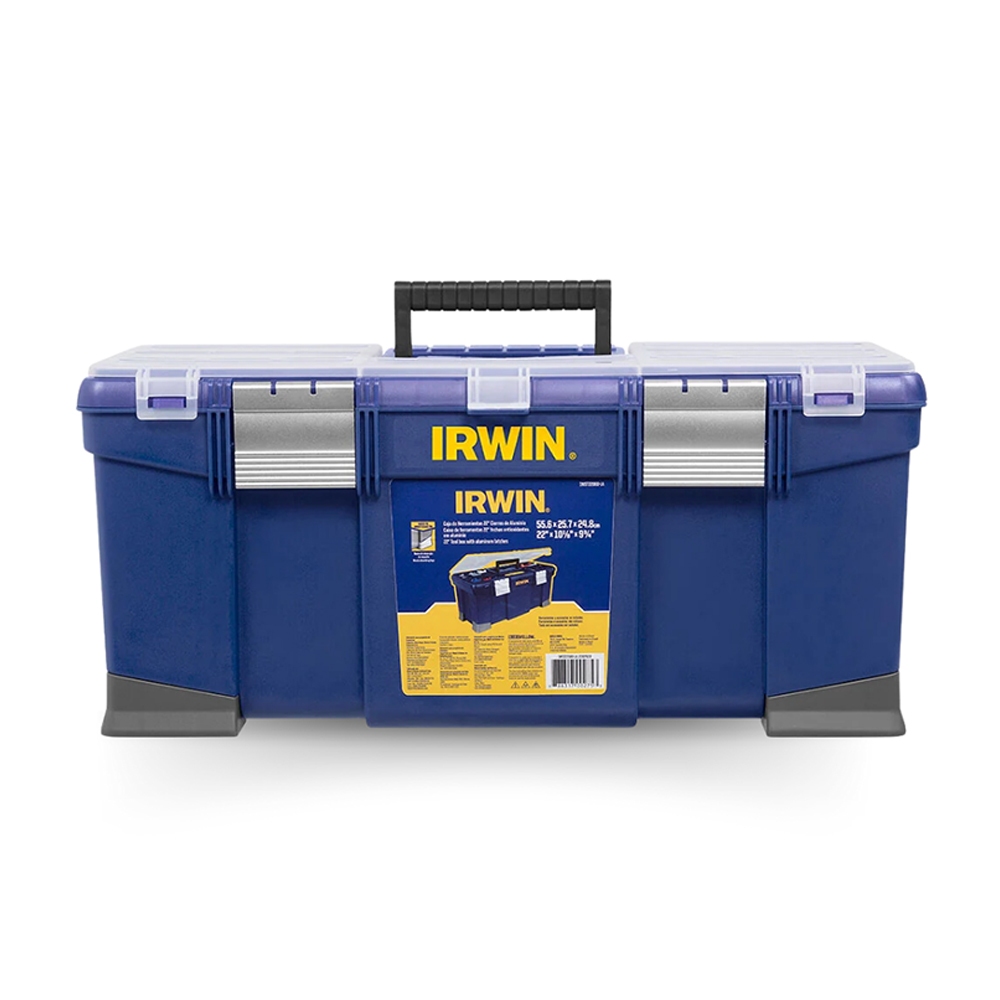 Caixa Organizadora De Ferramentas 22" Azul Organizar Armazenar Transportar Ferramentas