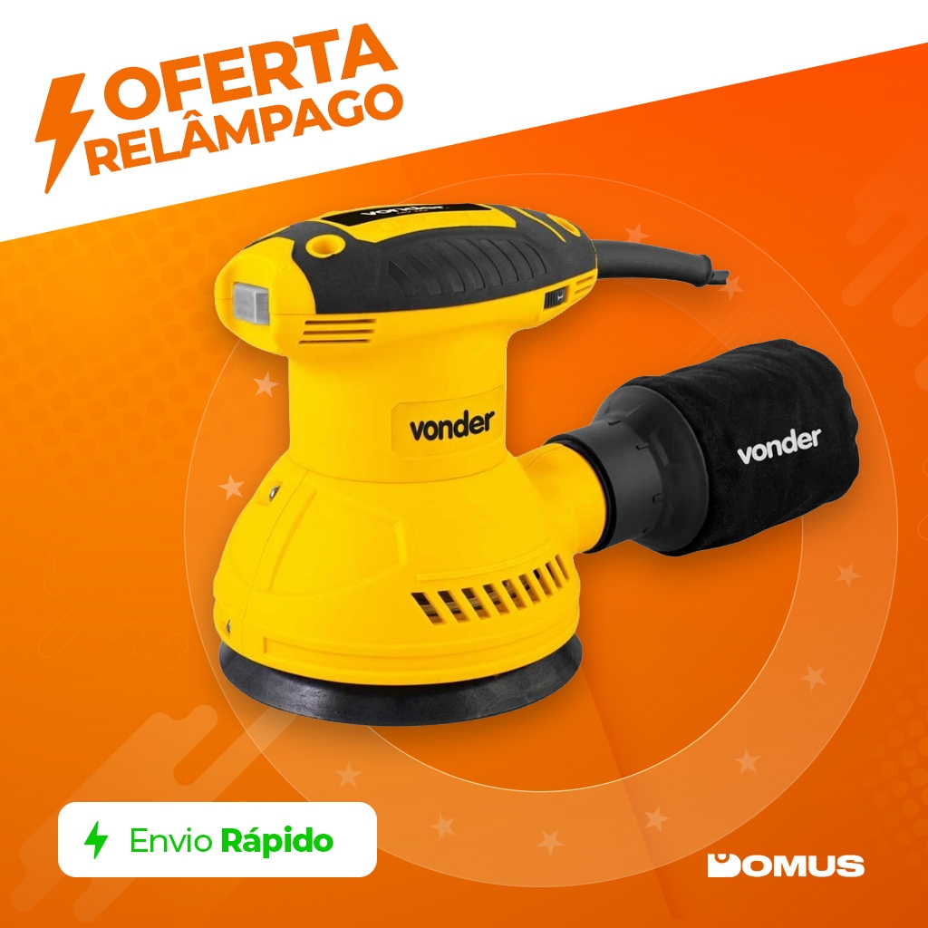 Lixadeira Roto Orbital Vonder LRV355 5” com Coletor para Acabamento